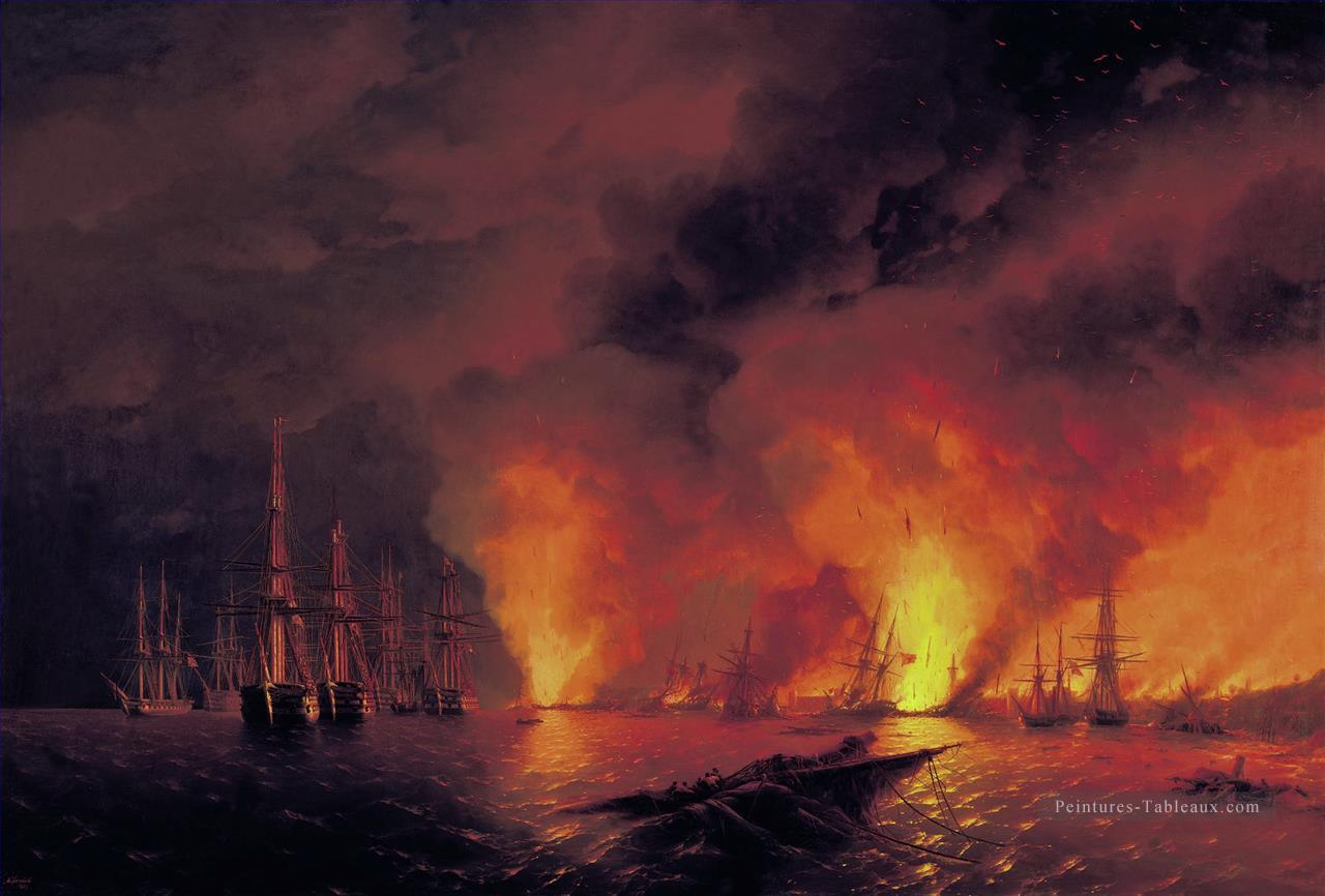 Bataille de Sinop Batailles navales Peintures à l'huile